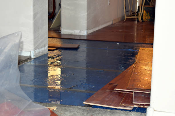 Professional Burst Pipe Cleanup technician working in Red Oak, NC